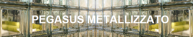 SEVES Glassblock Pegasus Siena R09 O MET Metallizzato Glasbaustein Wolke metallisiert Glass Blocks Wave Clear metallised ondulé metallisée 19x9,4x8 19x9 Briques de verre Glasblok