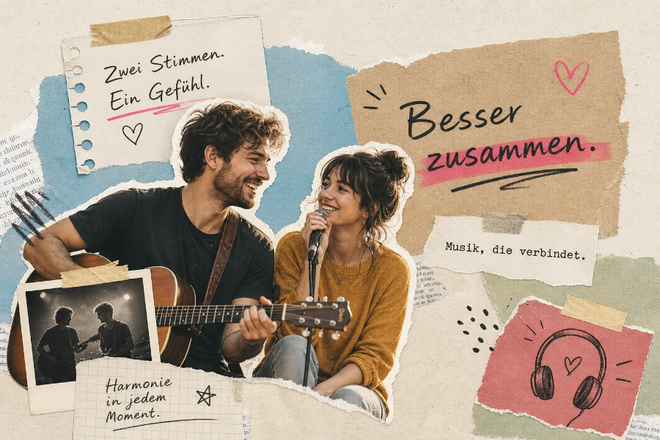 Musikduo Mann und Frau - Zwei Stimmen. Ein Gefühl. Besser zusammen