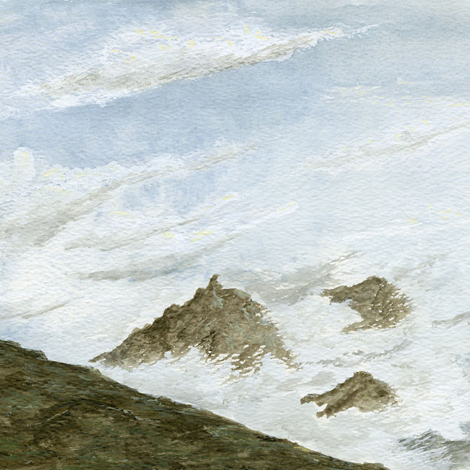 Luftstudie VI. 21 x 30 cm, Aquarell auf Papier, 2018