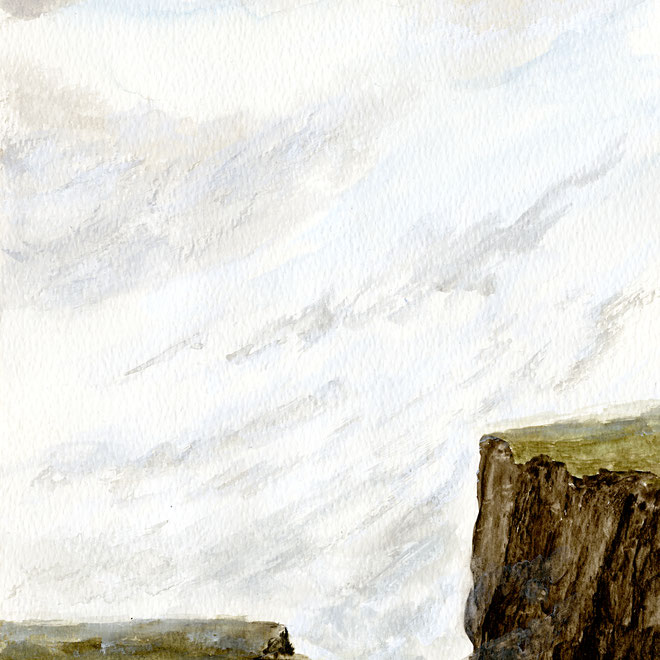 Luftstudie V. 21 x 30 cm, Aquarell auf Papier, 2018