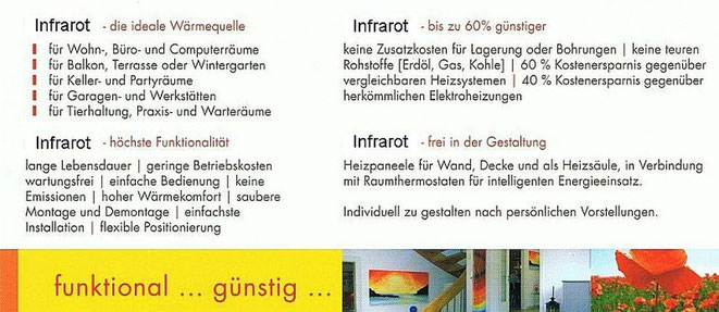 Heizen mit Infrarot (Vorteile)