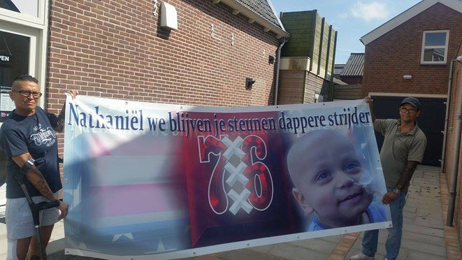 banner for Nathaniel to raise funds 
