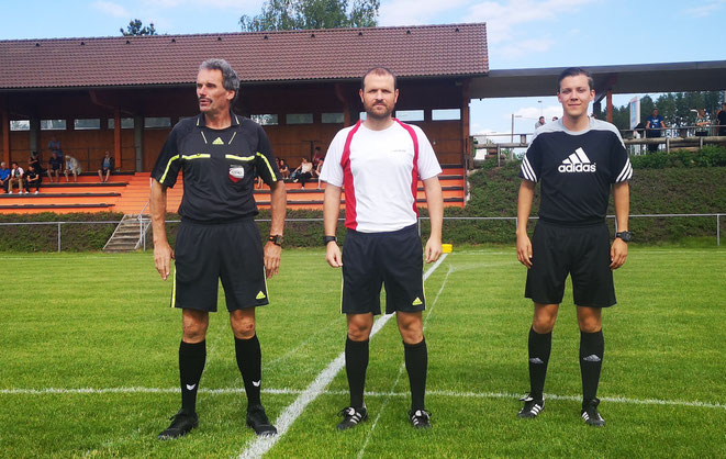 v.l.: Wolfgang Fitzinger, Dieter Madlberger, Matthias Jony (Gr. Gerungs gg. St. Martin)