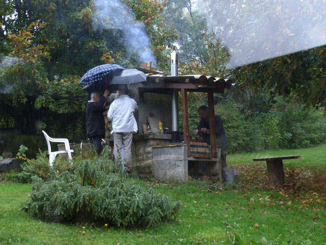 Barbecue sous la pluie
