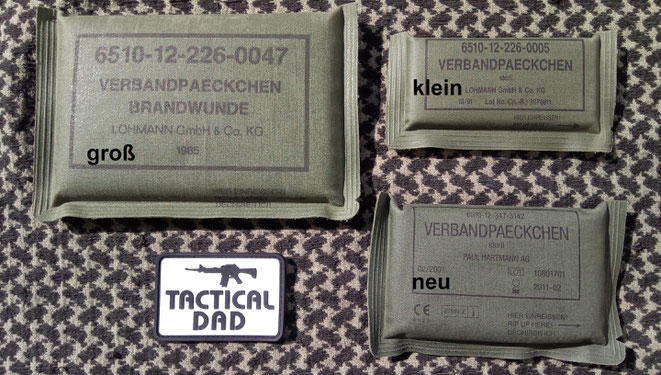 BW Bundeswehr Verbandspäckchen groß, Kompresse und Binde