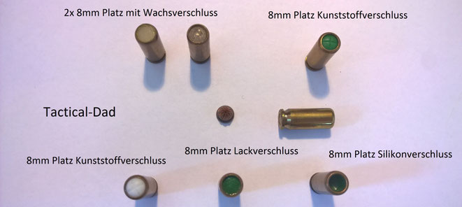 Von den 8mm Munition gibt es sehr viele unterschiedliche Patronen. Z.B. die Platzpatrone mit Lackverschluss ist extrem selten.