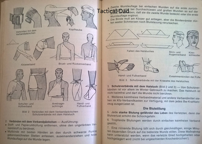 Schon in meiner frühen Jugend habe ich aus dem Reibert (hier von 1982) gelernt was man mit dem Dreiecktuch alles machen kann. 