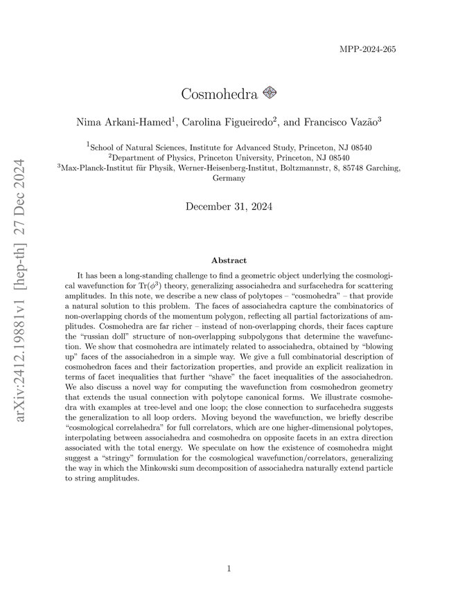 Cosmohedraの論文/arXivより