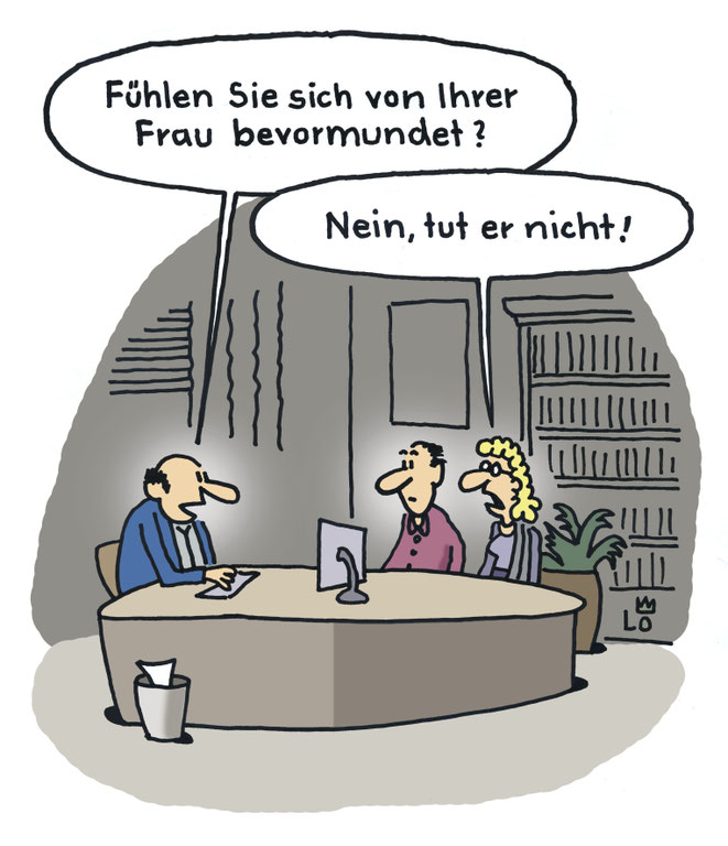 Der Cartoon "Bevormundet" von Lo Graf von Blickensdorf aus Berlin gefiel dem Publikum am besten