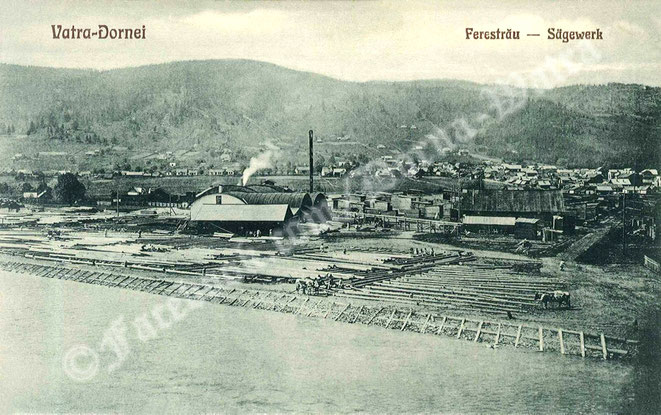 Even at the "Goetz" sister factory in Vatra Dornei, the River Bistrița had a considerable width.
