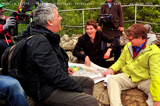 A humorous moment during the making of the VPRO TV documentary "The Dark Side."