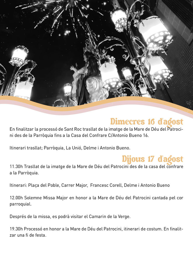 procesion concierto Sant Roc Nit de paelles