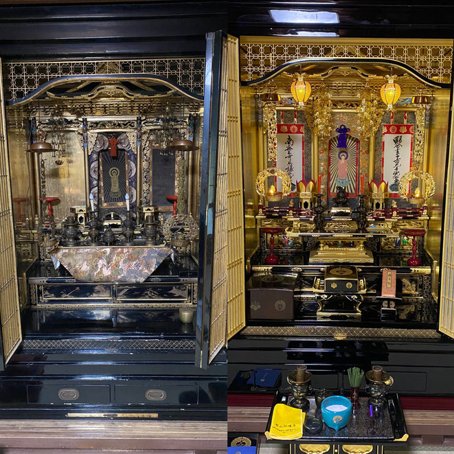 寺院仏具】黒塗り面朱 一間仏像台 うれし 幅30cm サイズ調整可能 寺院仏具】黒塗り面朱 一間仏像台 うれし 幅30cm サイズ調整可能