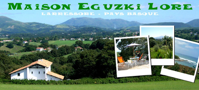 Gîte Eguzki lore, studio de charme, location de vacances à Larressore au Pays Basque