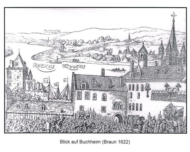 Abb. 1 - Rechts von "Mullem" sind zwischen Bäumen zwei Dächer zu erkennen. 