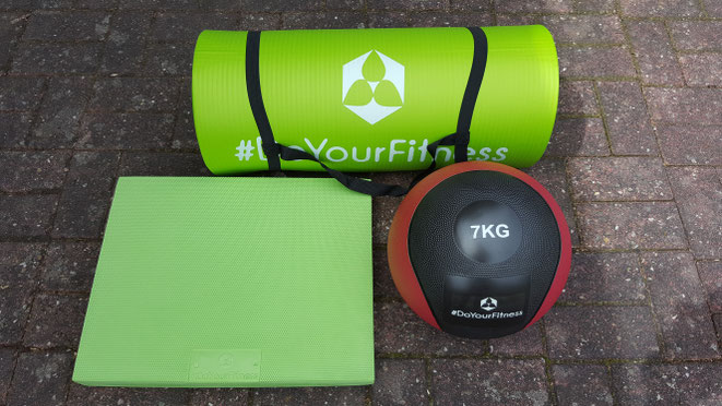 Fitnessmatte, Medizinball, Balancepad