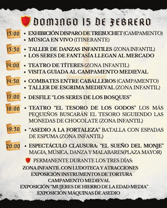 Programa del Mercado Medieval de Chinchon