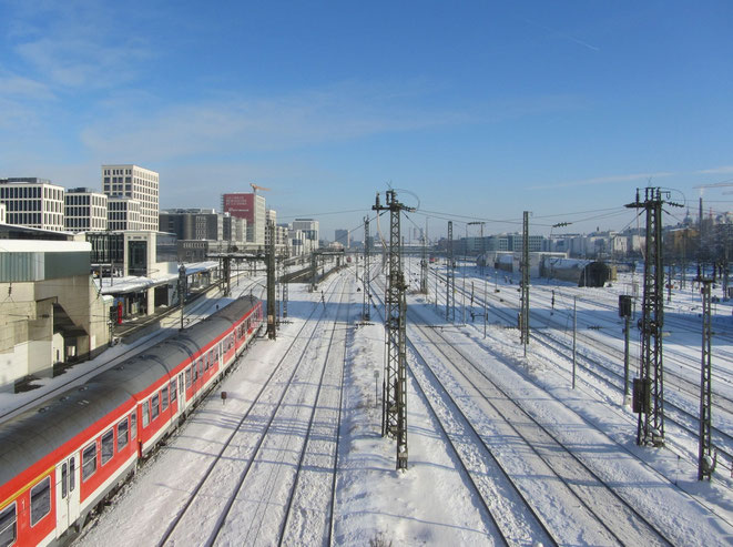 Munich Railways view from Donnersberger Bruecke