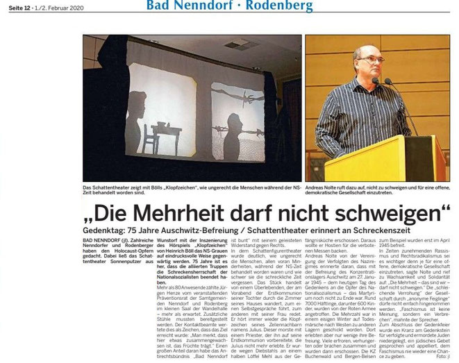 Schaumburger Wochenblatt 1./2.2.2020