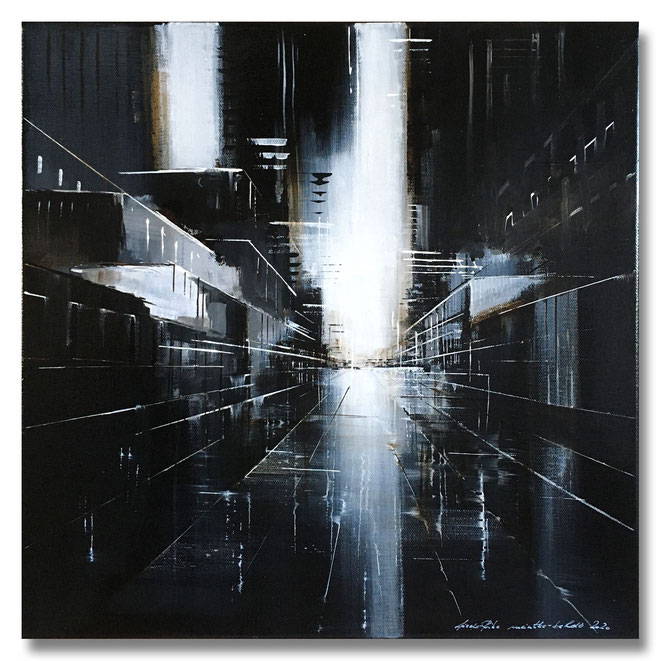 05„STADTLANDSCHAFT“ – Mischtechnik/Collage auf Leinwand auf 2cm Keilrahmen – licht- und farbecht endfixiert – Größe: 80x80 – VERKAUFT