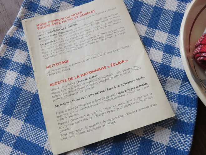Une trouvaille, dans les archives de la Mère Mitraille, la recette de la Mayonnaise éclair !..