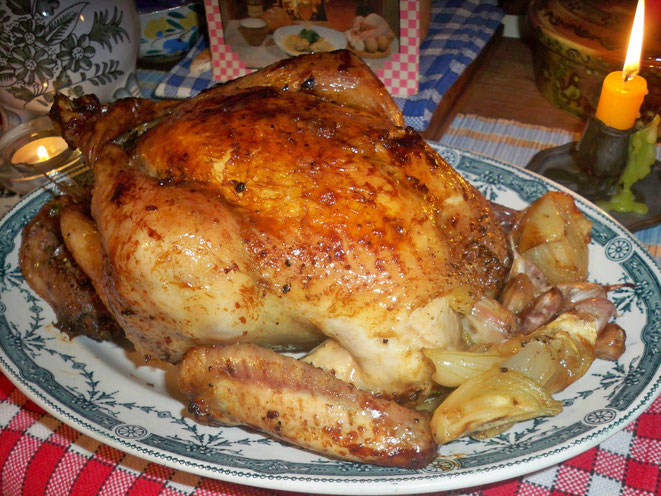 Canal Gourmandises - Poulet fermier rôti au four de la Mère Mitraille - Simple et délicieux !