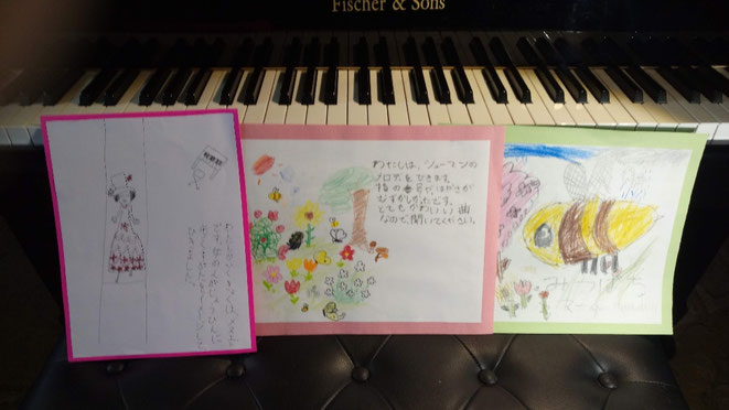 発表会で曲のイメージを皆に伝えた