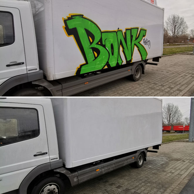 Graffitientfernung LKW