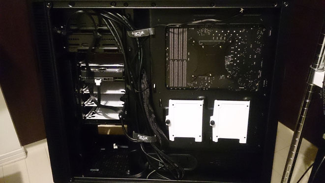 自作PC組み立て後 裏配線