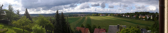 Blick auf die Stadt Pößneck in Thüringen
