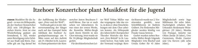 Norddeutsche Rundschau: Musikfest in Itzehoe