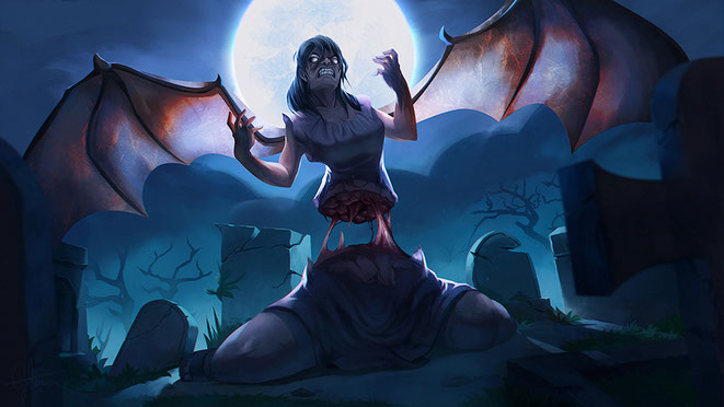 Manananggal, by ZeroRGB (James Pajunar) on Deviant Art.