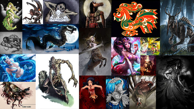 Philippine supernatural creatures; collage.