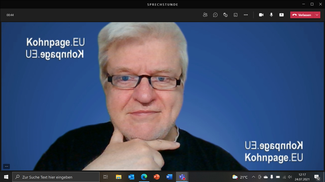 Link zur (Video-) Sprechstunde: Bitte auf das Bild klicken.
