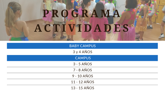 programa de actividades