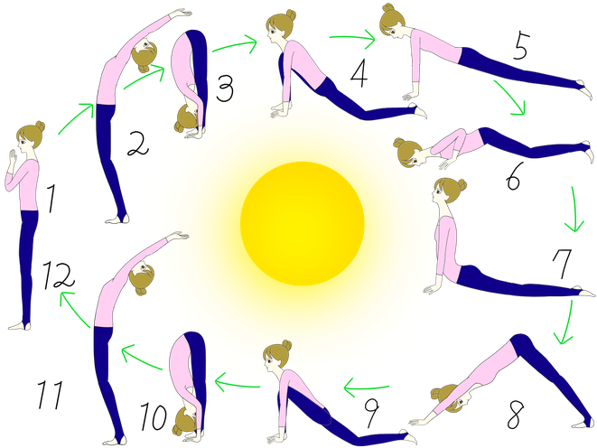 ヨガ ポーズ 太陽礼拝