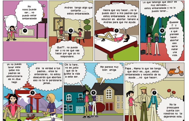 COMIC`S ELABORADOS EN EL APLICATIVO EN LINEA PIXTON