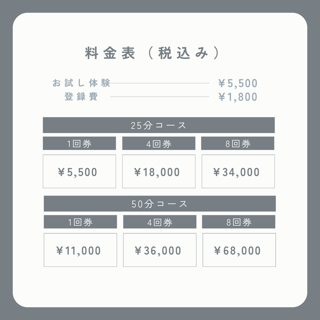 料金表