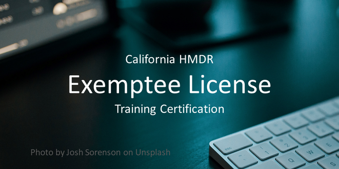 Buy to take this class:  California Home Medical Device Retailer Exemptee License Training Certification Course. State approved by the #CDPH. 