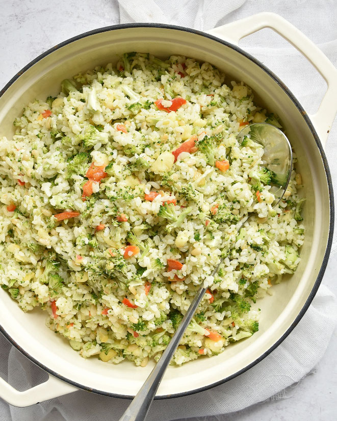 Brokkoli Salat als Reis Version Thermomix