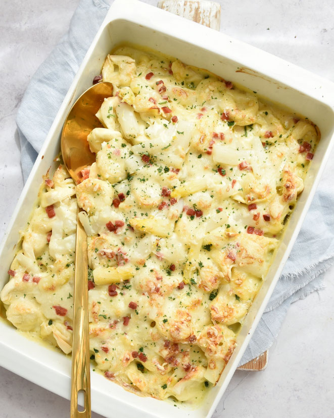 Tortellini Spargel Auflauf mit Sauce Hollandaise Thermomix, vegetarisch, vegan machbar