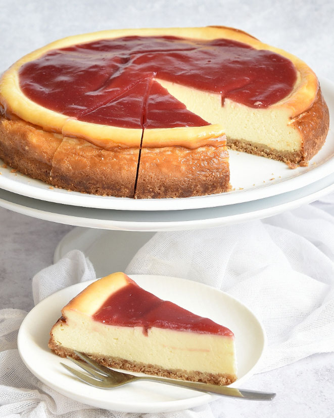 New York Cheesecake mit Erdbeer Topping, Thermomix