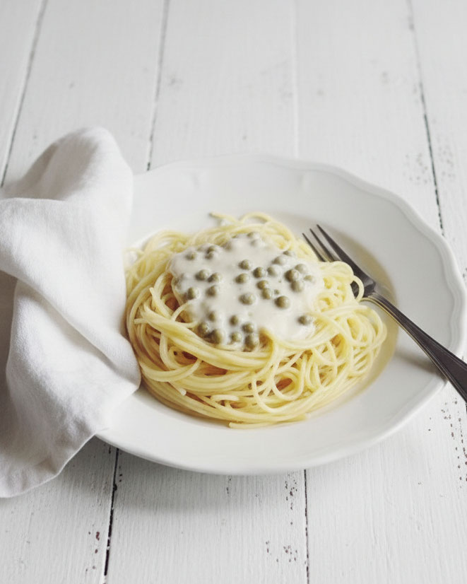 Carbonara vegan, Carbonara vegan Thermomix, Carbonara Erbsen Thermomix, Carbonara Cashew, Nudelsoße vegan