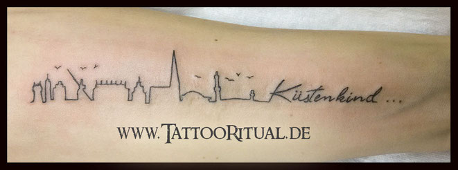 Fineline Tattoo Skyline Rostock