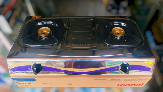 Kompor rinnai 2 tungku stainless 522e