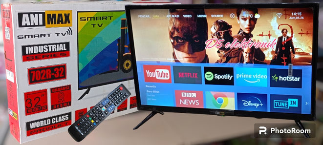 Smart tv led digital 32in Animax (Baru/garansi)