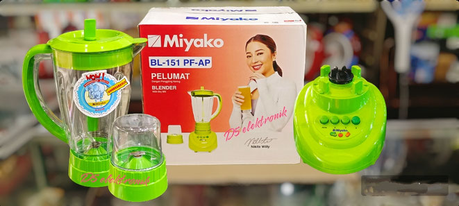 Blender Miyako Plastik 151PF.  2in1(jus dan Bumbu kering) 2x kecepatan.  Harga 240000