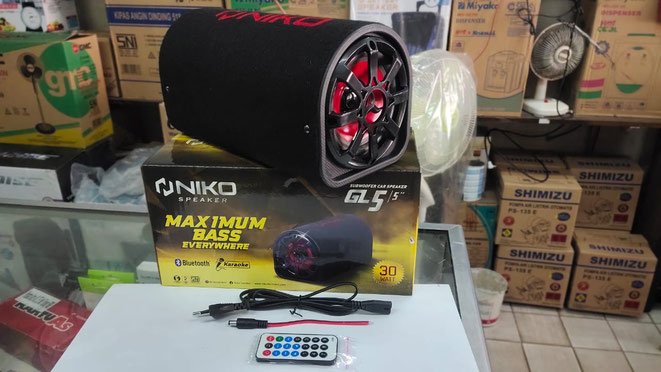 Speaker Tube 5inci Bluetooth + Remote Bisa USB/Memory/Radio/Audio input/Mic input/ Volume/Bass/Treable