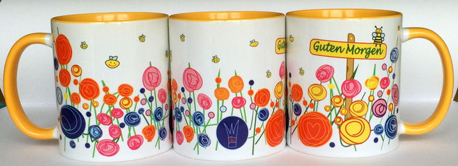 Die neue Designertasse von UKo-Art ist da: Das Design stammt von Ursula Konder. Inspiriert wurde die Künstlerin in diesem Fall durch die vielen Blumenwiesen die rund um den Usinger Ortsteil Wernborn blühen.