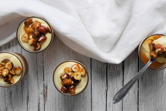Dessert mit Sanddorn Mousse und Joghurt